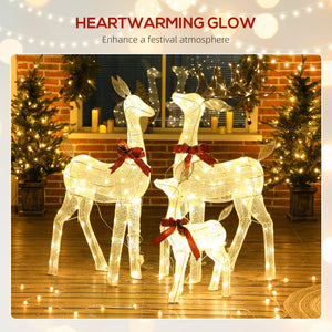 Set of 3 illuminated Christmas reindeer
