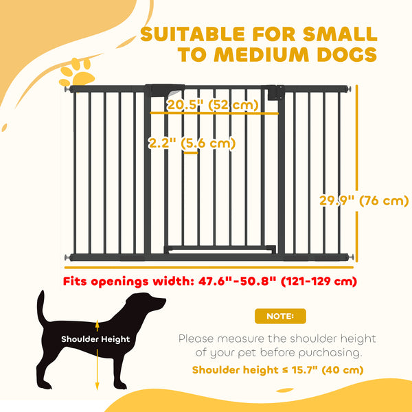 Self-closing safety gate, black