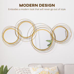 Wall decor, round mirror with frame