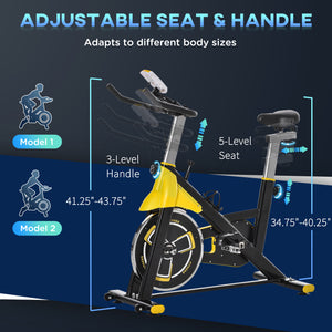 Stationary exercise bike, adjustable resistance with LCD display