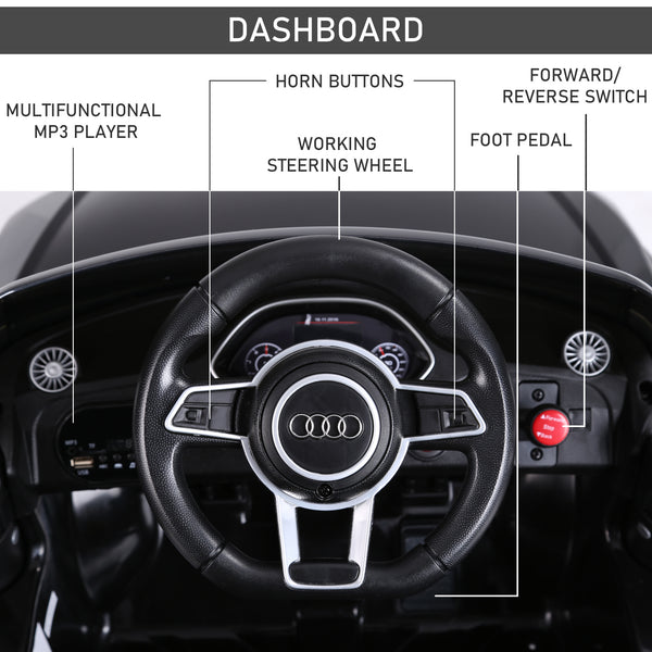 Audi 6 V with remote control, black