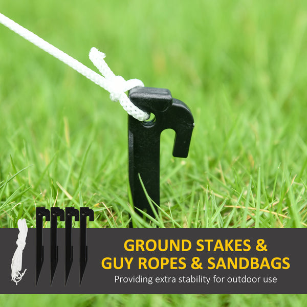 2.4m Inflatable Ghost Pumpkin Head with Hat, Outdoor Inflatable Decoration with LED Lights