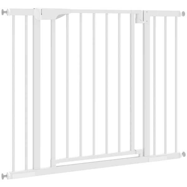Self-closing safety gate, white