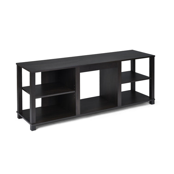2-tier TV storage console with adjustable shelves