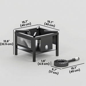 65,000 BTU High-Pressure Propane Burner with Detachable Legs, Black