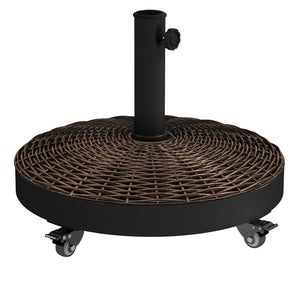 Round parasol base in resin, bronze color 