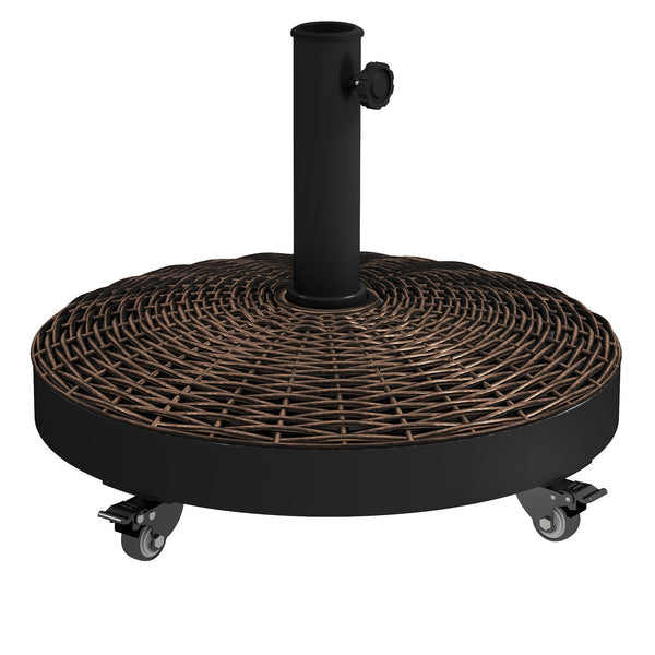 Round parasol base in resin, bronze color 