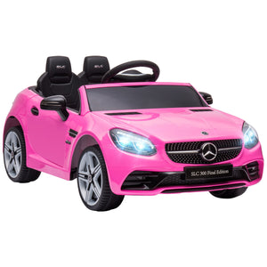 12V car with parental remote control and two motors, pink