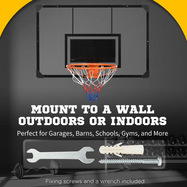 Mini wall-mounted basketball hoop