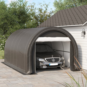 Heavy-duty 10 x 16 carport with zippered door