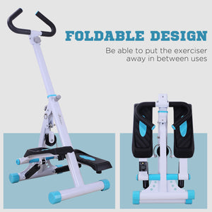 Height-adjustable stepper with LCD display, turquoise