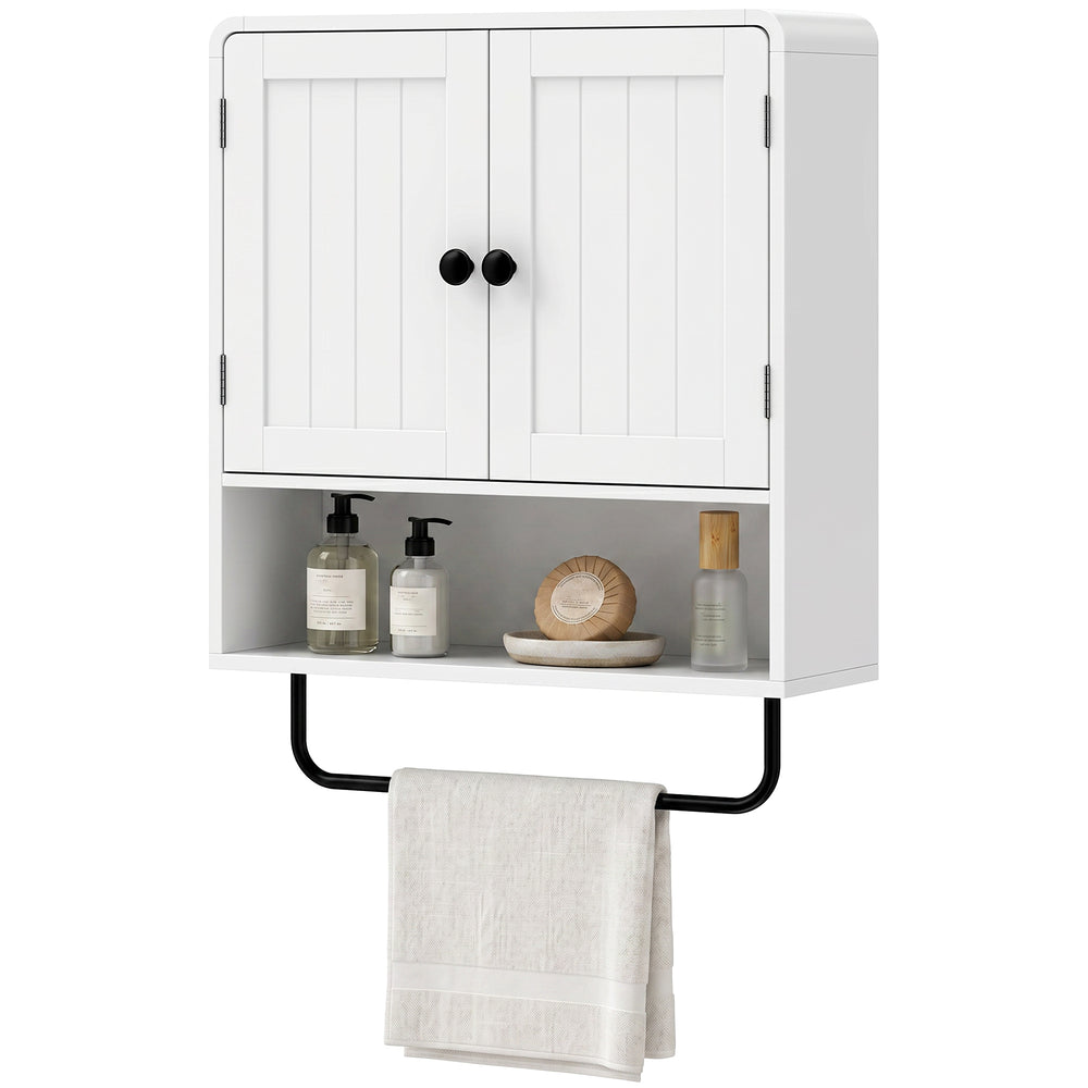 2-door bathroom wall cabinet, white