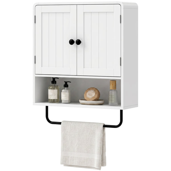 2-door bathroom wall cabinet, white