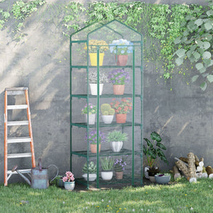 5-tier mini greenhouse with fixing clips