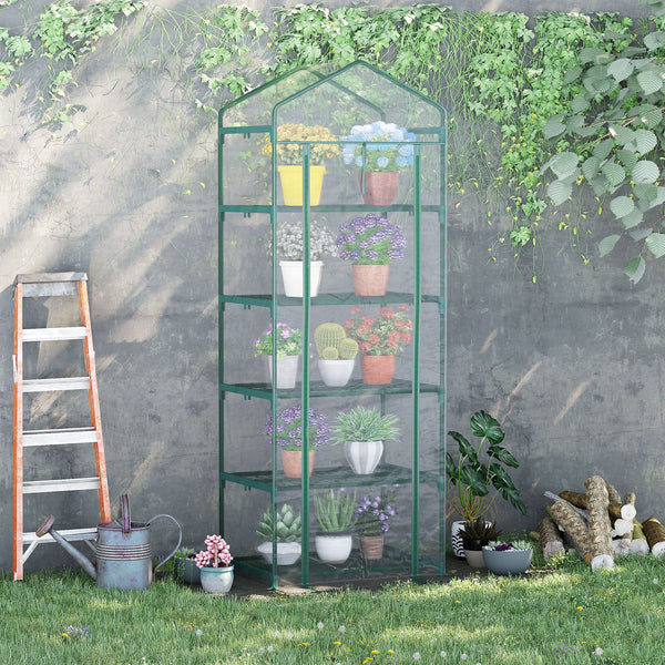 5-tier mini greenhouse with fixing clips
