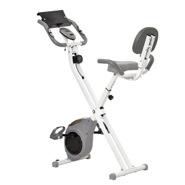 Stationary Bike with 8-Level Magnetic Resistance and LCD Display, Grey