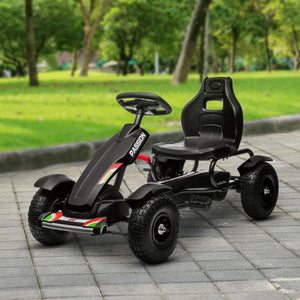 Children's pedal go-kart, black