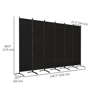 6-panel folding screen, UV30+ protection, black