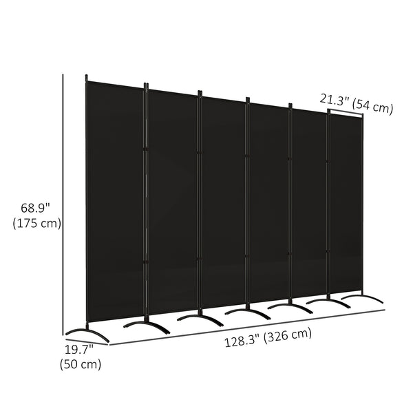 6-panel folding screen, UV30+ protection, black