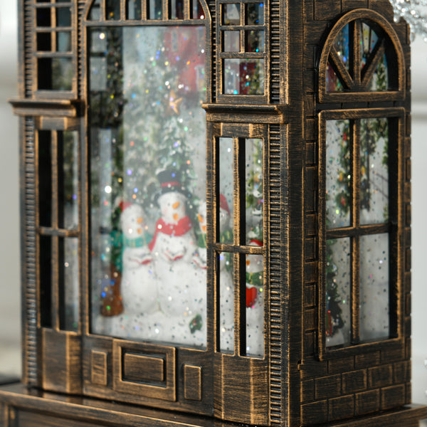 Musical Snow Globe Lantern with Lights