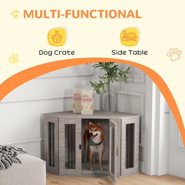 41-inch crate furniture with cushion, brown walnut color