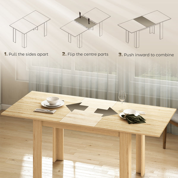 Extendable dining table for 6 to 8 people