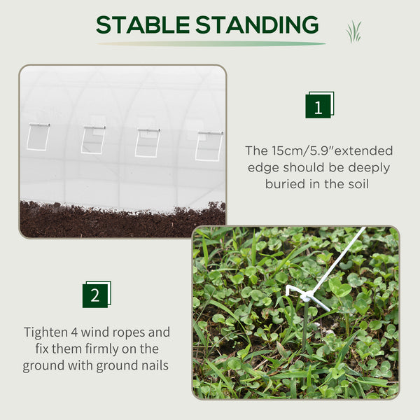 Large garden greenhouse for seedlings, high-quality steel frame