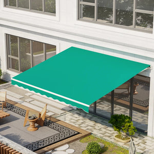 Electric awning 12.8 x 9.8 with remote control, green 