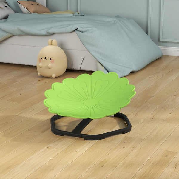 Flower-shaped swivel chair for children, green