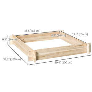 Wooden screwless raised planter