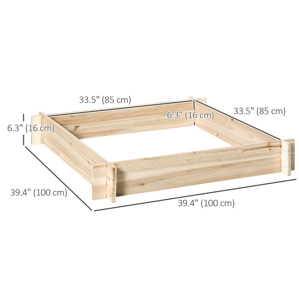 Wooden screwless raised planter