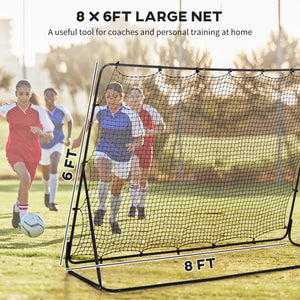 Soccer rebound net with 5 adjustable angles