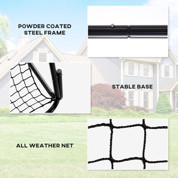 Soccer rebound net with 5 adjustable angles