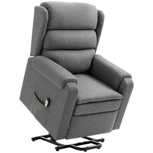 Lift chair for the elderly with footrest, gray