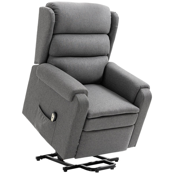 Lift chair for the elderly with footrest, gray