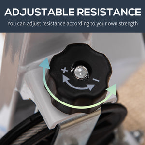 Twist Stepper with Adjustable Resistance and LCD Display - White and Blue