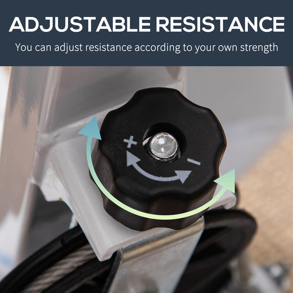 Twist Stepper with Adjustable Resistance and LCD Display - White and Blue