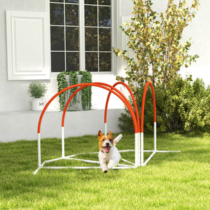 Obstacle course with carrying bag, orange