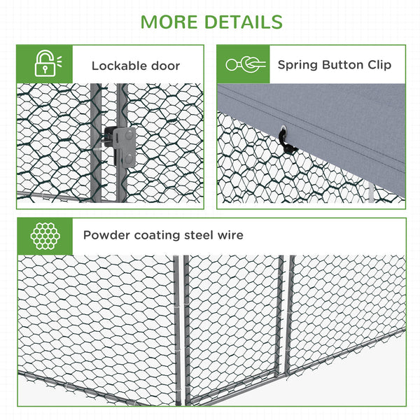 Chicken coop with shelter for 10 to 15 chickens