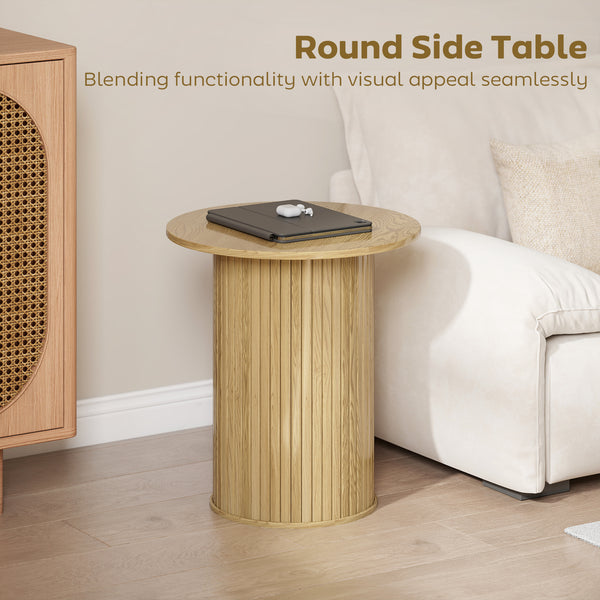 Round and fluted side table