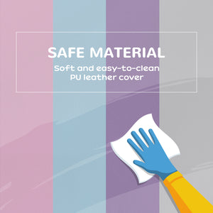 Set of 7 modular soft foam climbing blocks for children, pink/purple