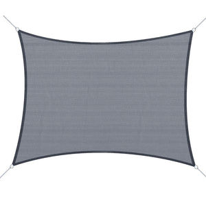 Rectangular outdoor shade sail – UV protection, grey