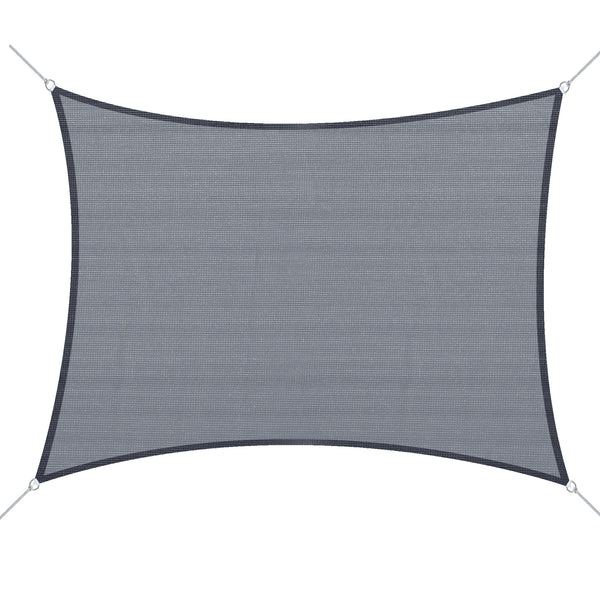 Rectangular outdoor shade sail – UV protection, grey