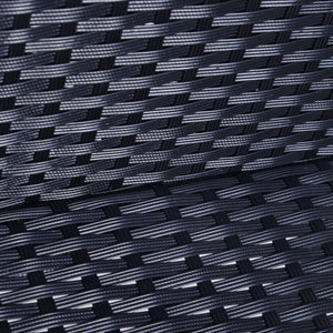 3 Piece Wicker Rattan Garden Bar Set, Bar Stool and Table for Patio, Black