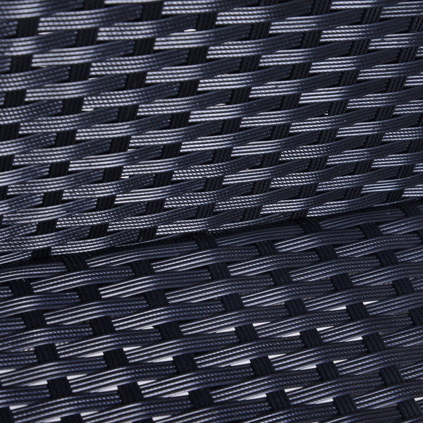 3 Piece Wicker Rattan Garden Bar Set, Bar Stool and Table for Patio, Black