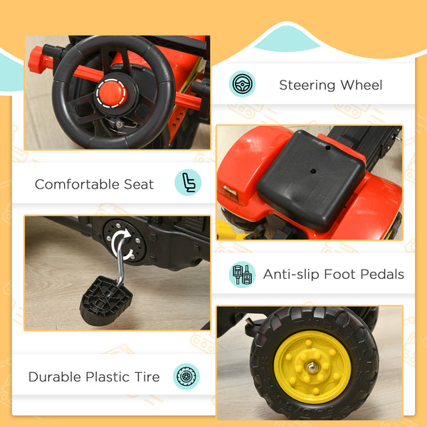 3-in-1 6-wheel excavator with controllable loading trailer