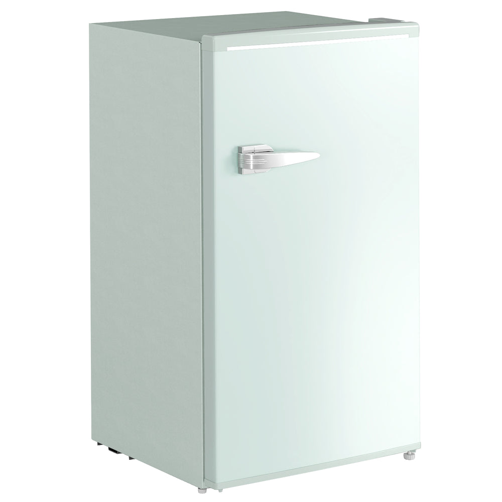 Retro Mini Fridge 3.1 cu. ft., Compact Single Door Refrigerator with Adjustable Thermostat, 2 Glass Shelves, Green