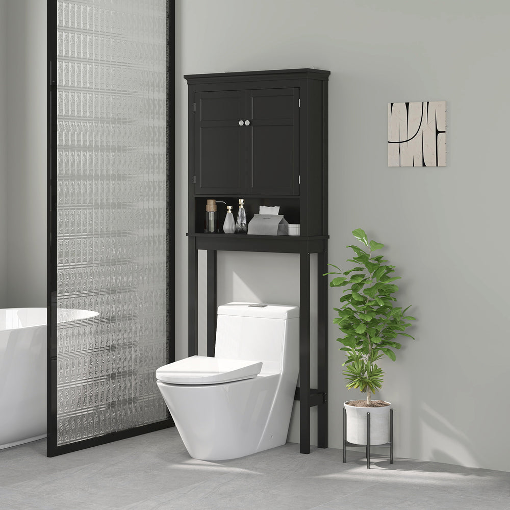 3-Tier Over-The-Toilet Storage Cabinet with Adjustable Shelf