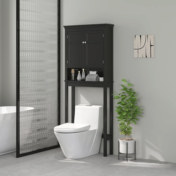 3-Tier Over-The-Toilet Storage Cabinet with Adjustable Shelf