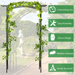 Outdoor garden arch, black